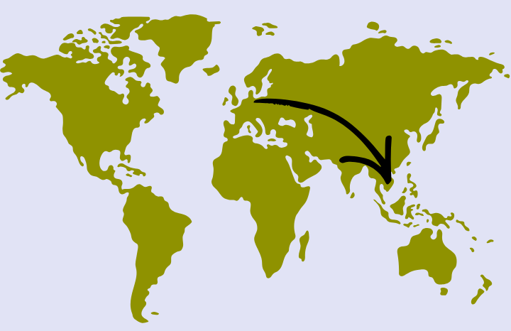 Abb. 32: mycelia gGmbH - Export von Plastikmüll von der EU nach Südostasien - canva.com/CC BY-SA.
