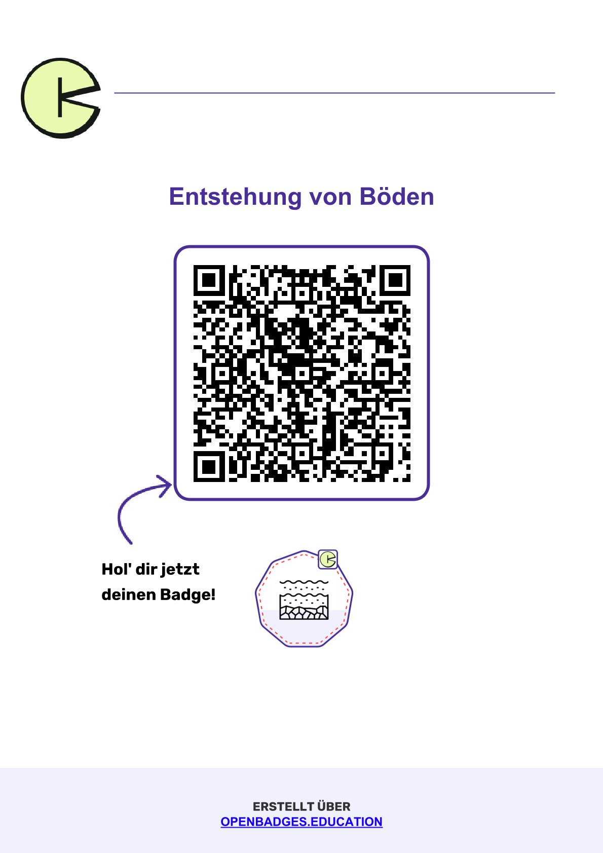 Badge - Entstehung von Böden