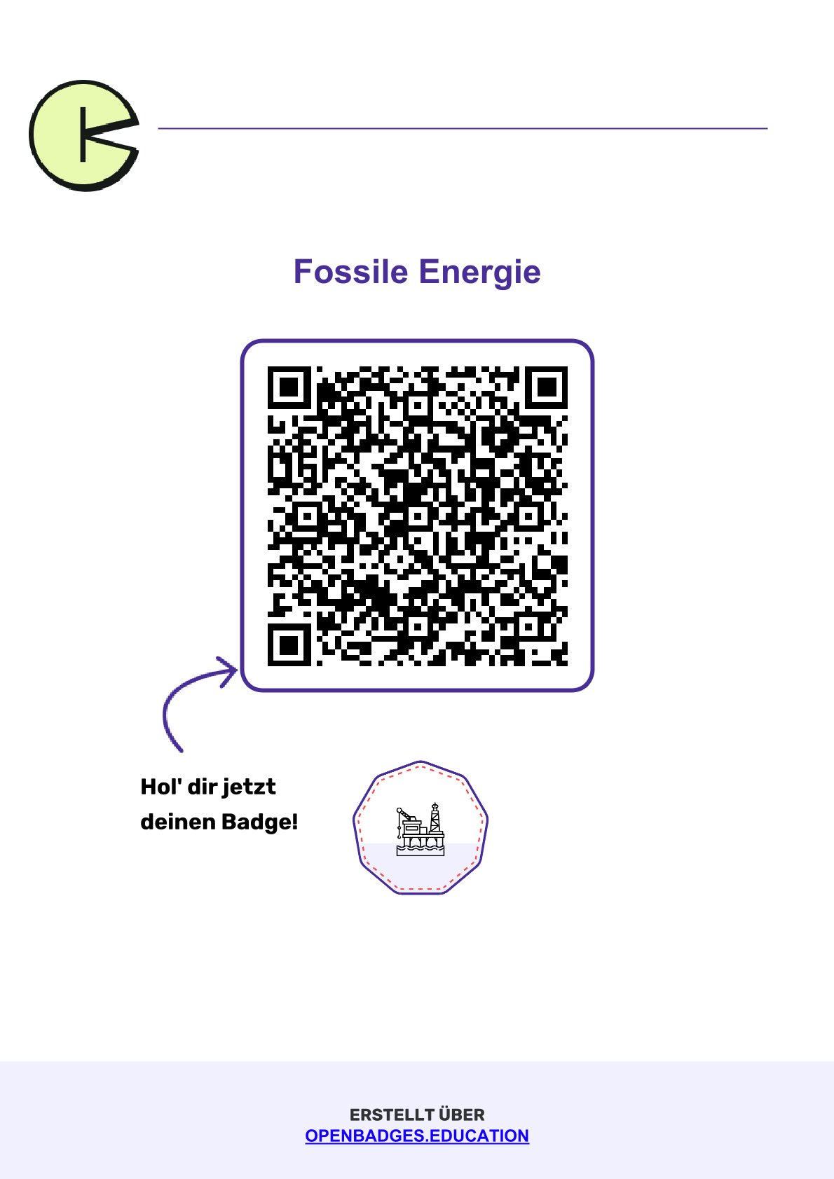 Dein Badge - Fossile Energien