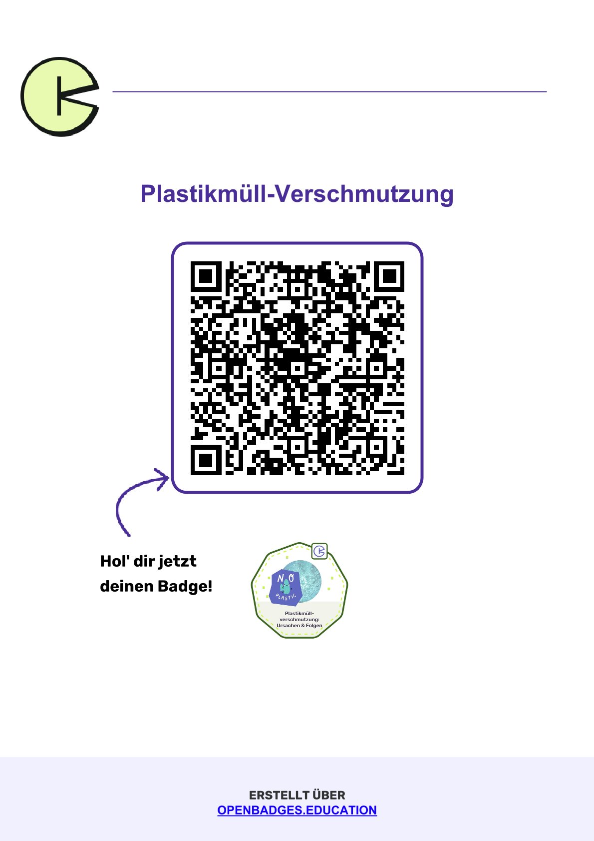 Dein Badge - Plastikmüllverschmutzung