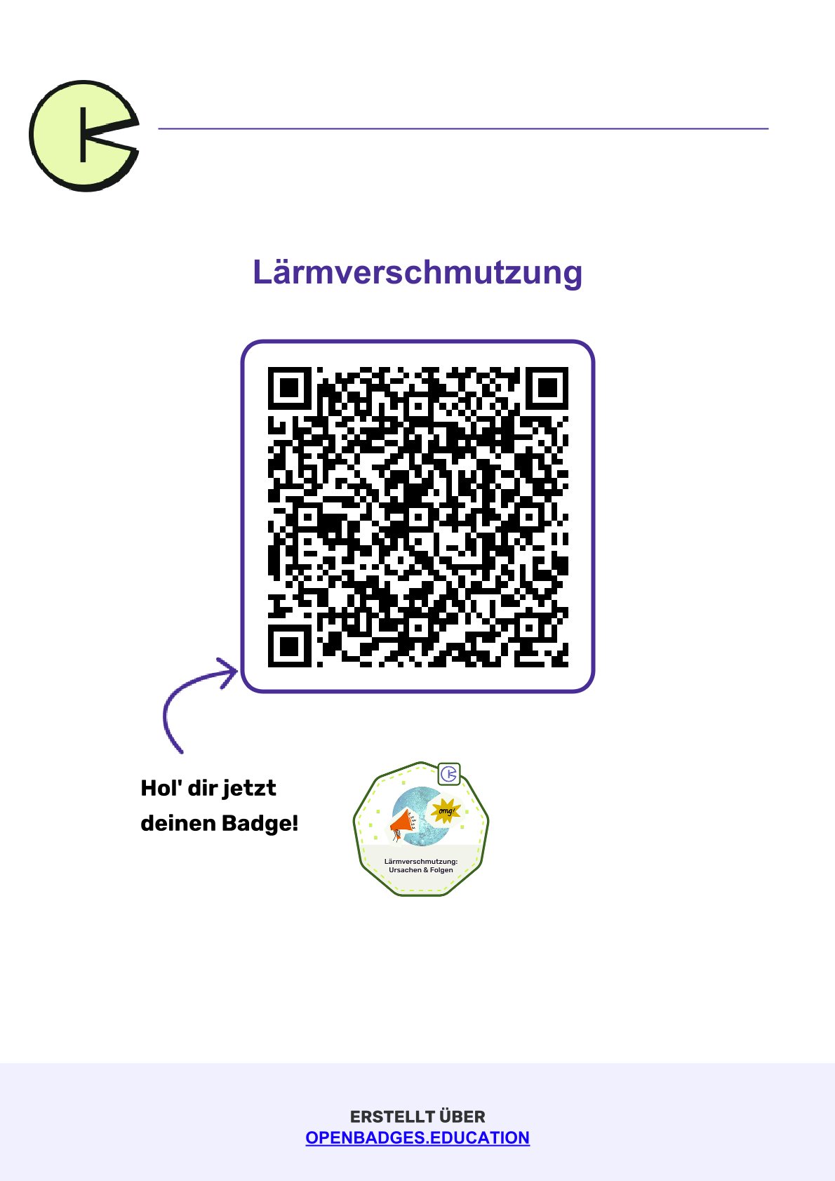 Badge - Lärmverschmutzung