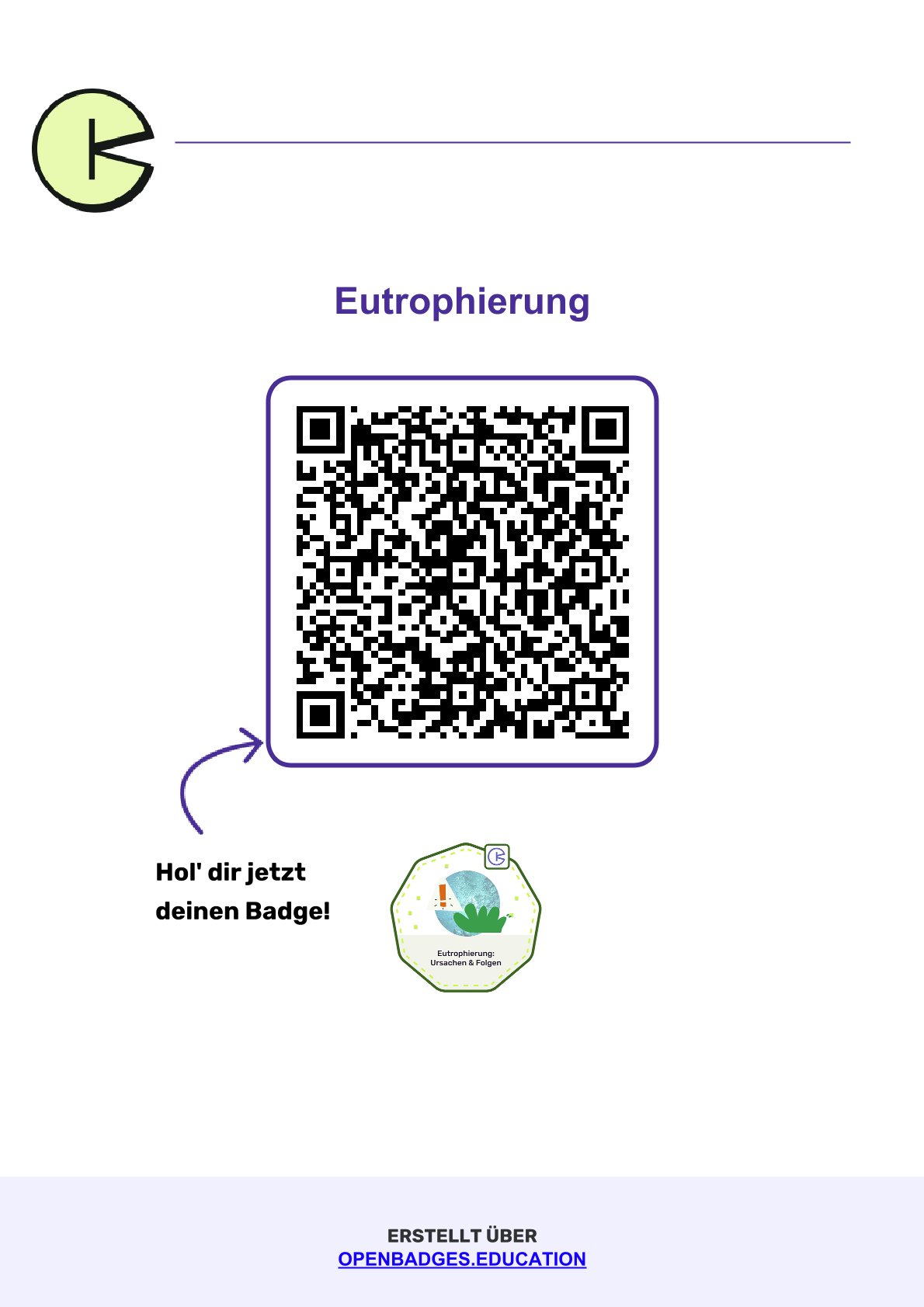 Badge - Eutrophierung