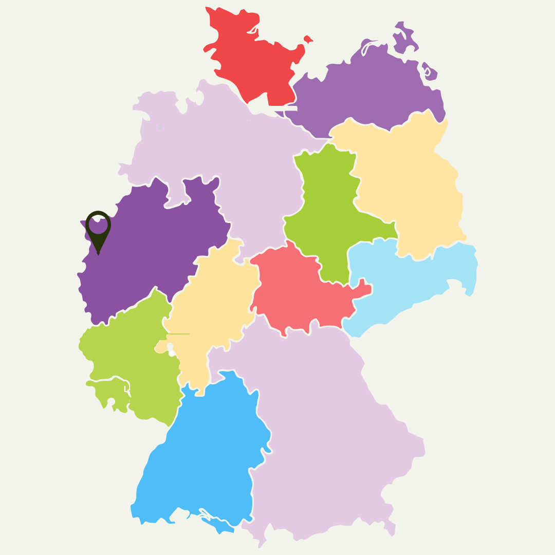 Abb. 6: mycelia gGmbH - Deutschlandkarte - Ortsmarker Lützerath - canva.com/ CC BY-SA. 